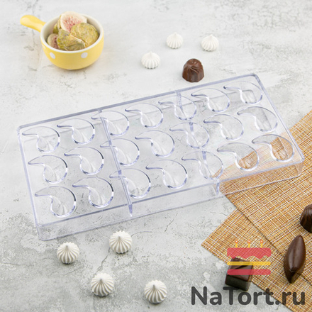 Форма поликарбонатная «Капля, 21 ячейка»