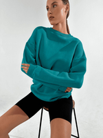 Свитшот женский оверсайз хлопок толстовка с начесом