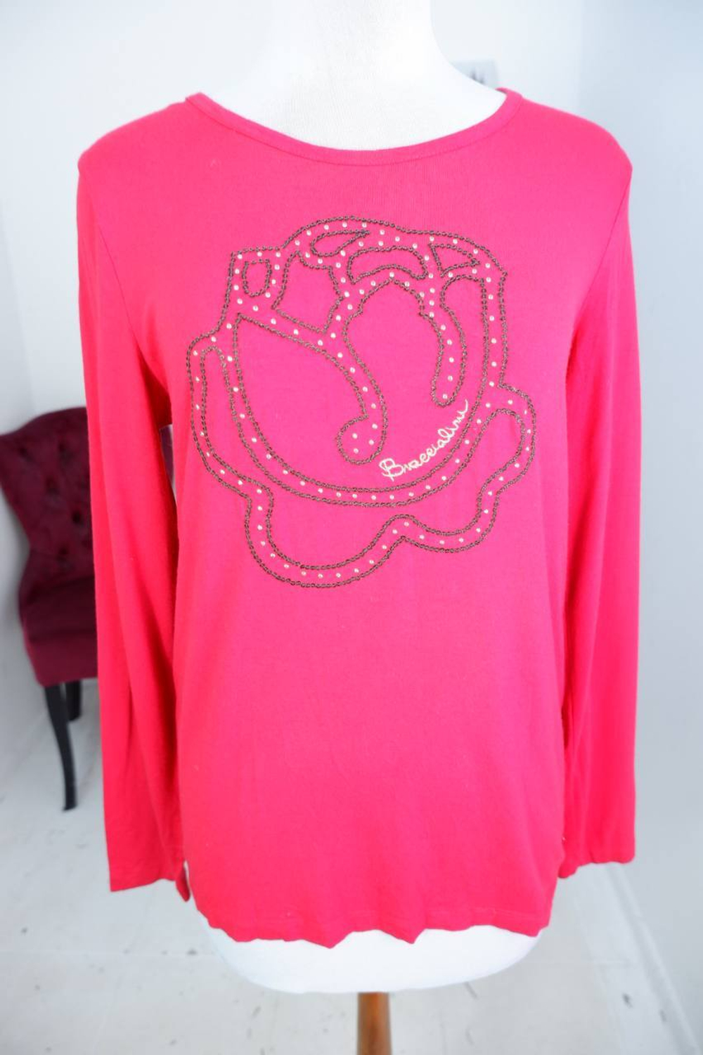 Лонг с вышивкой из пайеток, визуально 46/48 размер