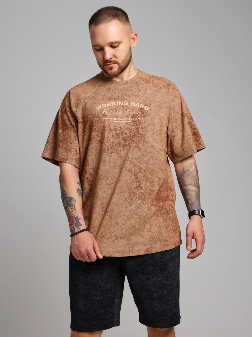 Фуфайка (футболка) мужская Сидней-5 Виотекс КОРИЧНЕВЫЙ