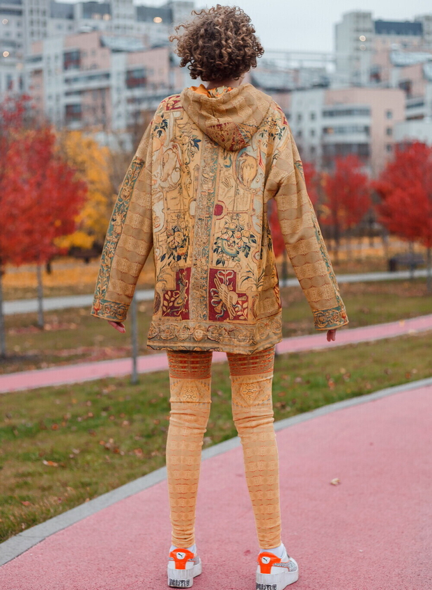 Комплект (худи и гетры) "Гротеск", по мотивам фламандской шпалеры середины 16 века