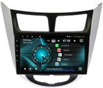 Магнитола для Hyundai Solaris (рамка серебристо-черная) 2010-2016 - Vaycar VA23-0067 на Android 13, 8-ядер, 4G SIM-слот