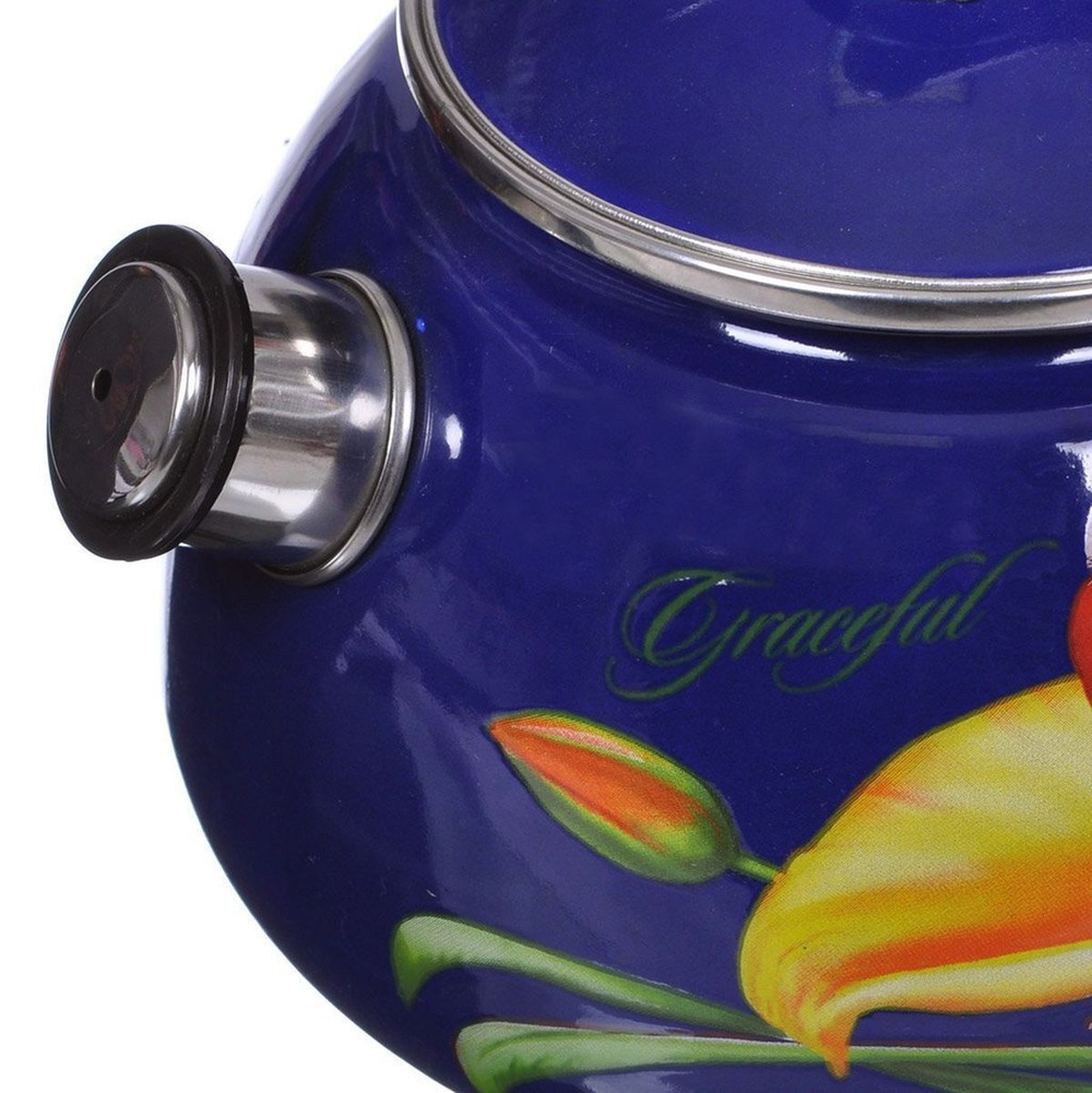 Чайник сталь, эмал, 2 л, свист, руч консоль, Керчь, в асс, 43615-103/6/10