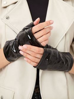 Митенки лаковые