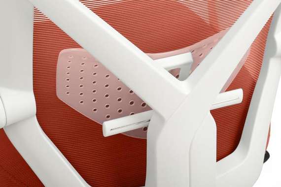 Кресло Oliver RCH W-203AC Белый пластик/Оранжевый