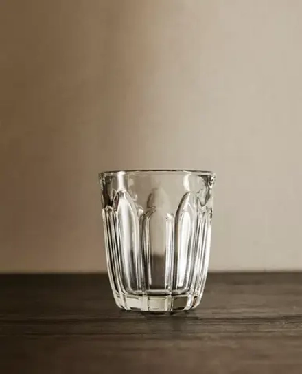ZARA HOME СТАКАН ДЛЯ КОФЕ С РЕЛЬЕФНЫМ УЗОРОМ, ПРОЗРАЧНЫЙ