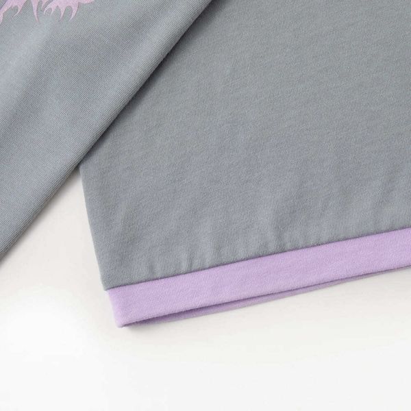 Футболка Love серая / пурпурная - фото 6