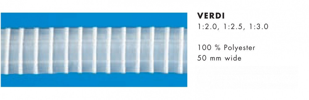 Шторная лента Bandex VERDI 1:2.5, карандашная складка, цвет белый (ширина 50 mm)