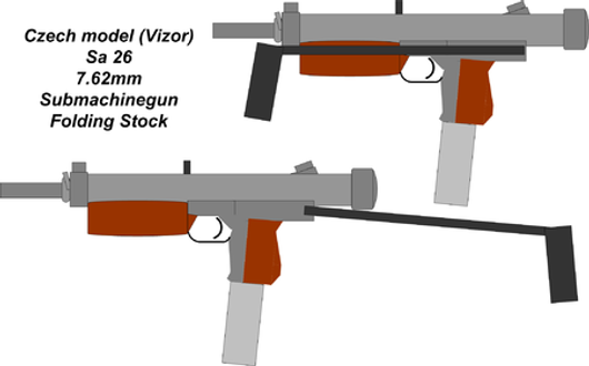 Охолощенный пистолет-пулемет VZ 26 Samopal СХП