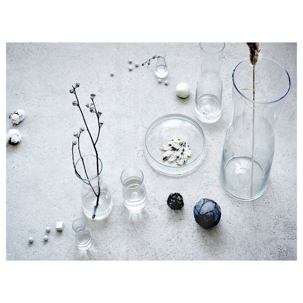 IKEA TIDVATTEN  (ИКЕА ТИДВАТТЕН)  -  Ваза, прозрачное стекло, 17 см