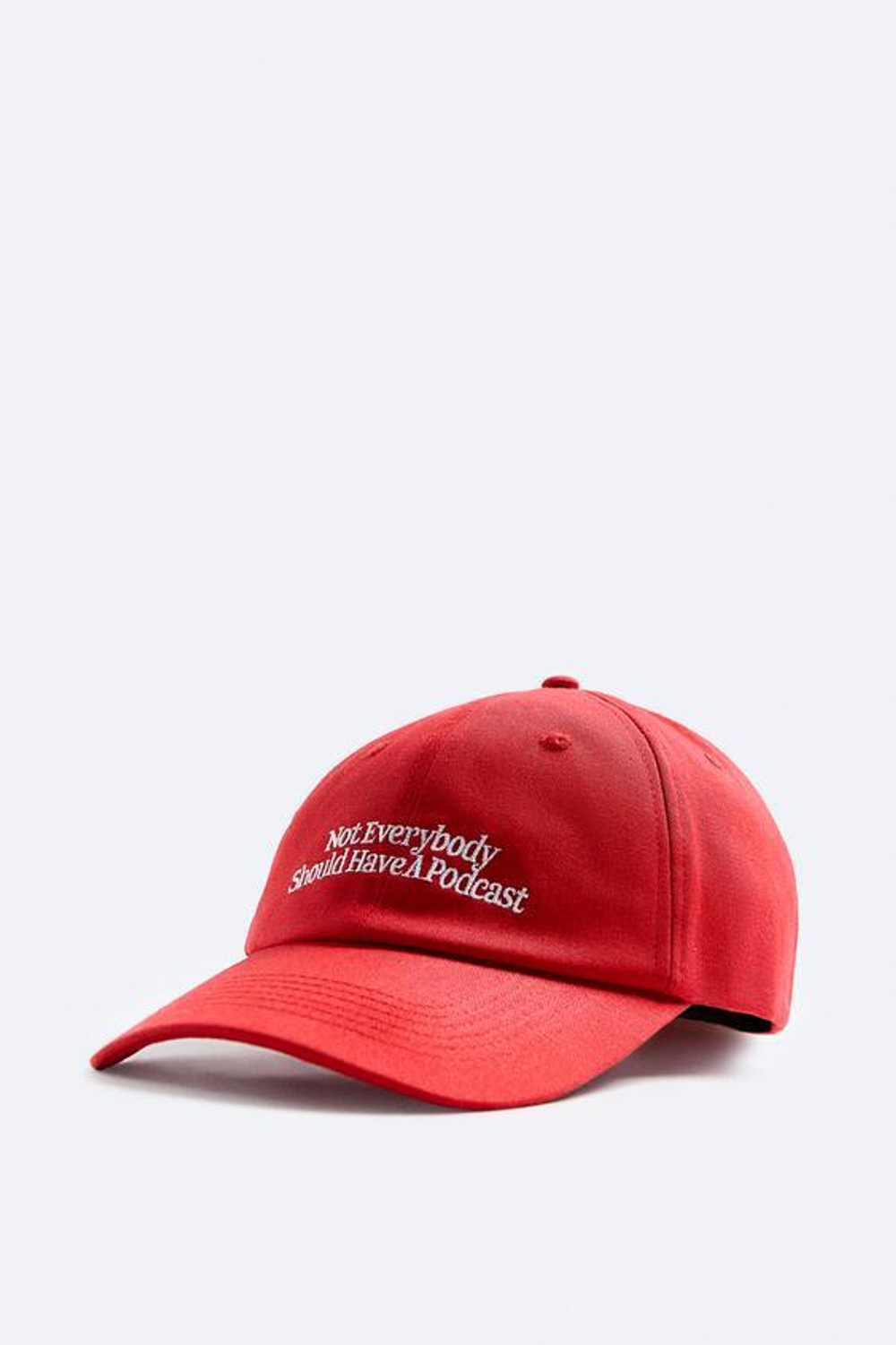 ZARA КЕПКА С ВЫШИТОЙ НАДПИСЬЮ, КРАСНЫЙ