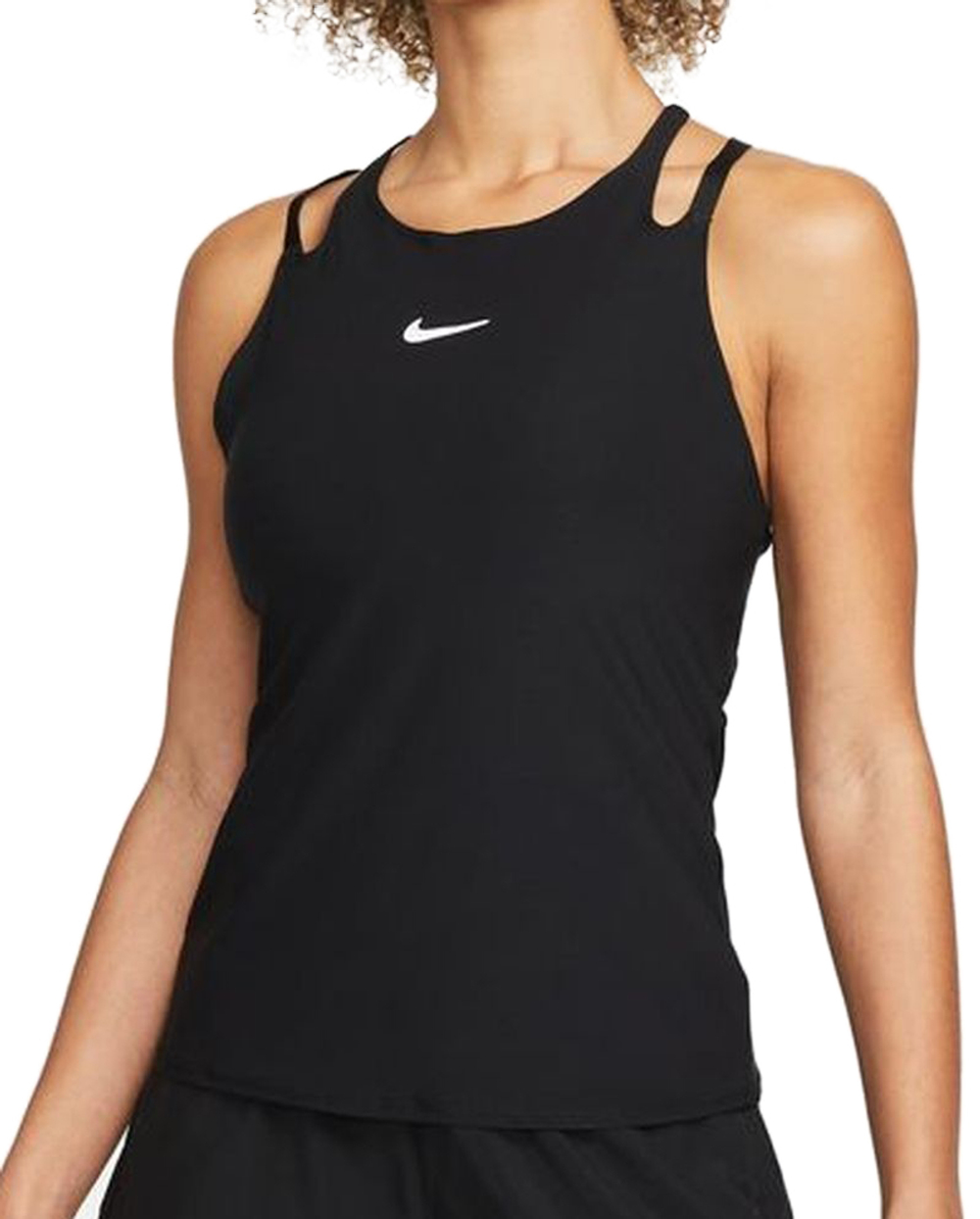 Женский топ теннисный Nike Court Dri-Fit Advantage Tank W - black/black/white