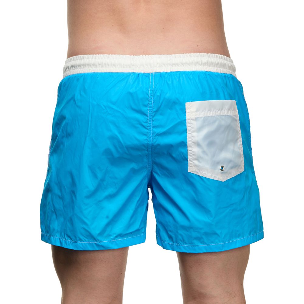 Мужские шорты голубые с белым карманом сзади Sesmik STORM COLORS BLUE LIGHT