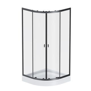 Душевой уголок AM.PM X-Joy W88E-205-090BT64 Стекла прозрачные, профиль матовый черный, Поддон белая