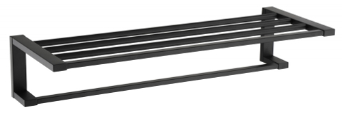 5020-C Полотенцедержатель с полкой  (ЧЕРНЫЙ) ViEiR  (10/1шт)
