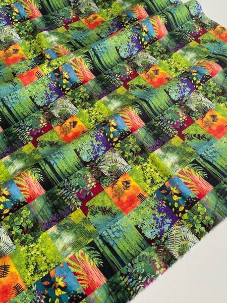 ЯРКИЙ БОТАНИЧЕСКИЙ ПЭЧВОРК, 100% хлопок Handmade Fabrics 2