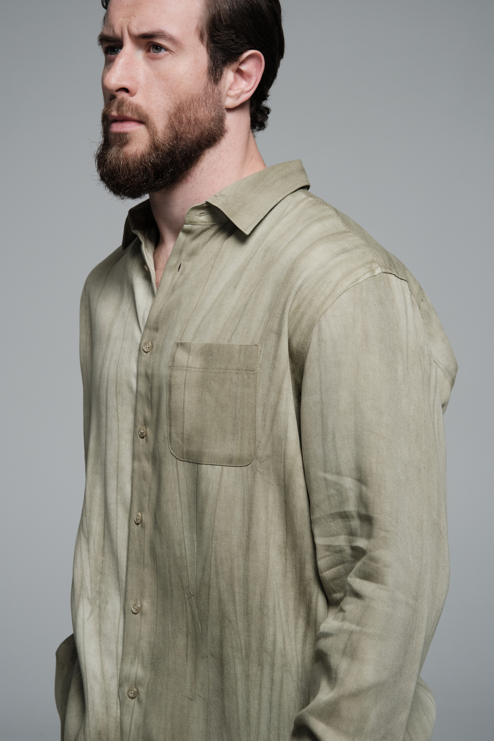 Рубашка | washed olive