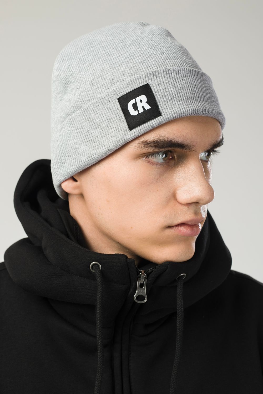 Шапка Двуслойная Fat Beanie Серый Меланж