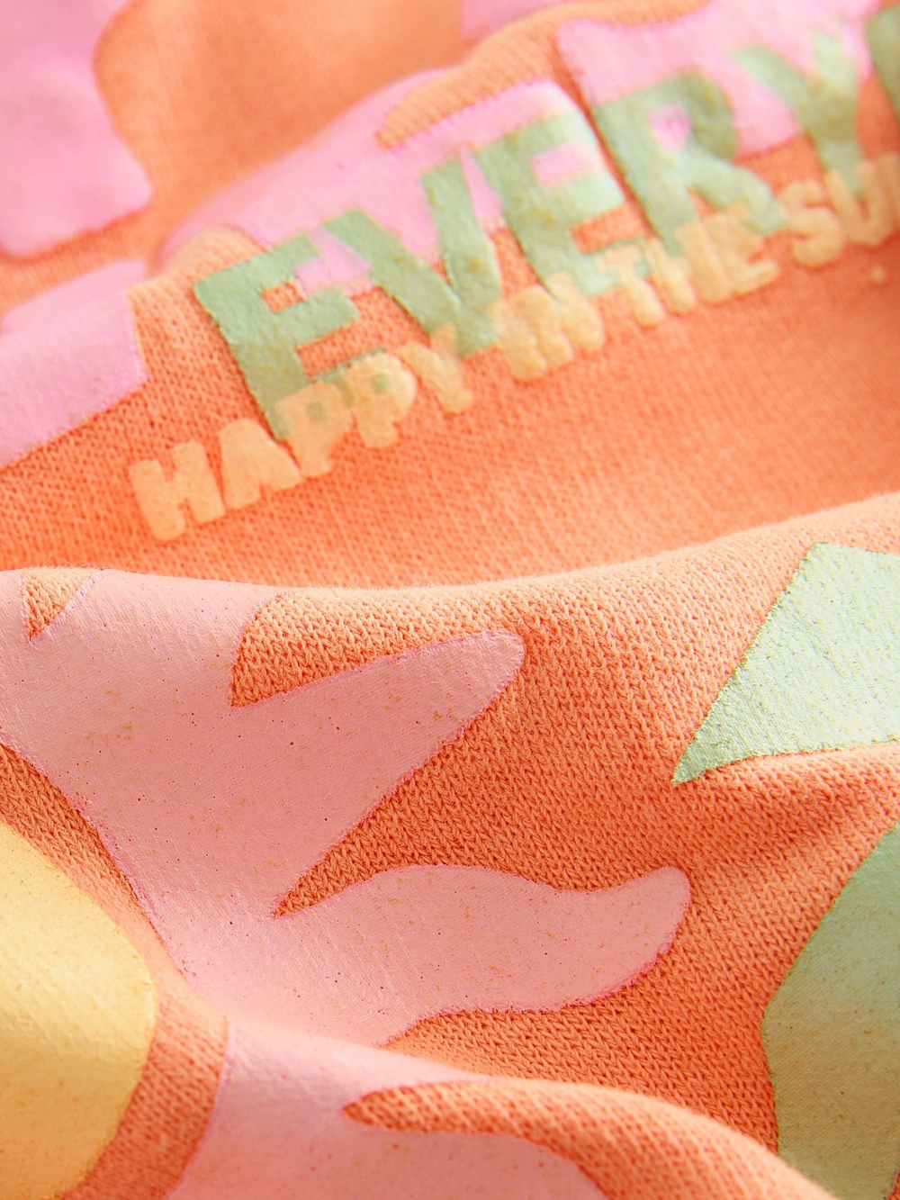 Толстовка и шорты-велосипедки в комплекте для девочки Next AD3-950, Оранжевый, Розовый