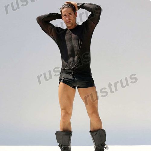 Мужские плавки черные с внешним карманом спереди  Aqux 29910