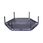Каркасный батут с Т-образной ручкой, диаметр 4 фт, черно - фиолетовый