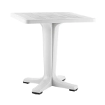 Стол Прованс квадратный 70см 1 ножка белый 700х700х720мм