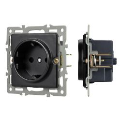Механизм электрической розетки SCT-GP-MEU-PL-BK (250V, 16A) (Arlight, -) 043740