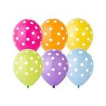 Шар (14"/36 см) Шелкография пастель Горошек тропики 25 шт.