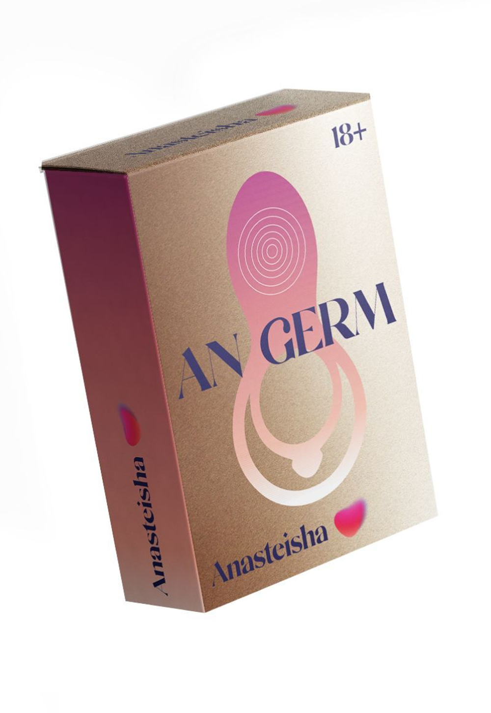 Сливовое эрекционное виброкольцо кольцо AN Germ (Цвет: красный)