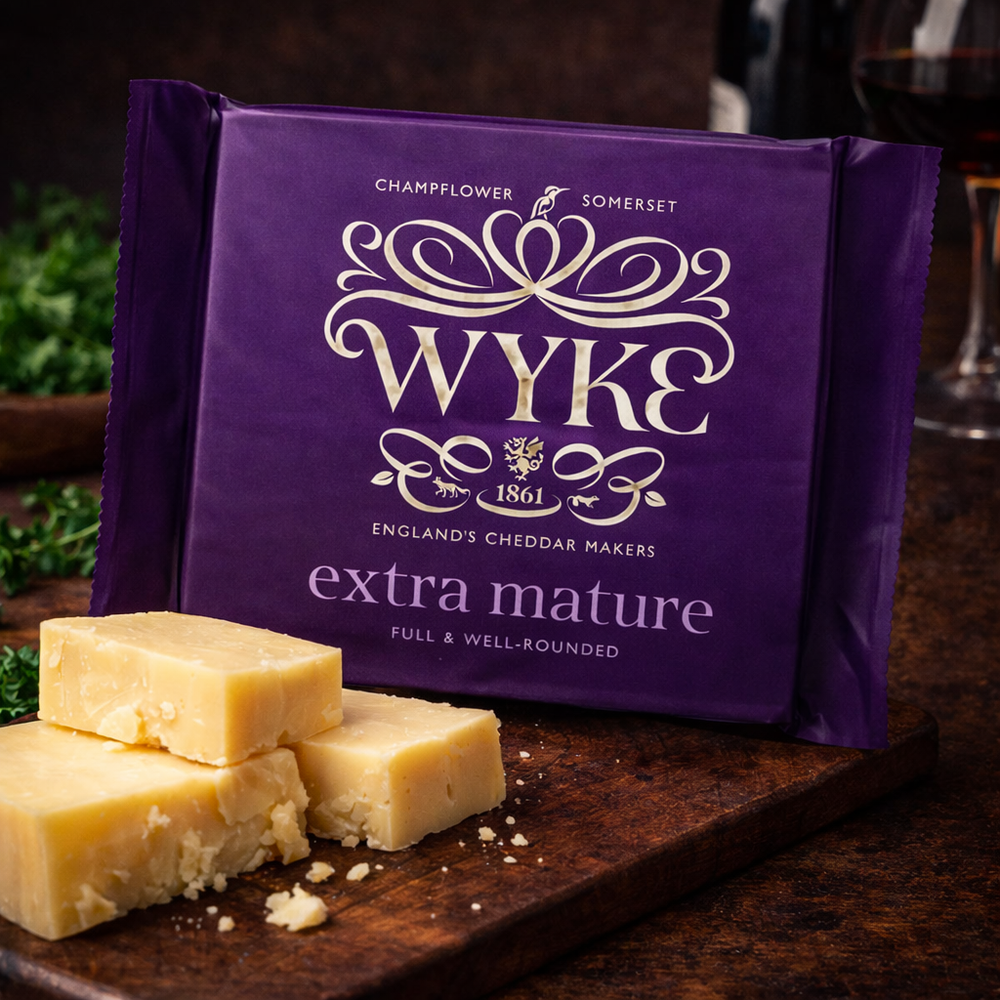 Сыр Чеддер WYKE EXTRA MATURE, фиолетовый, 200 гр