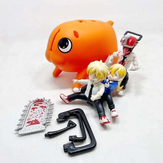 Фигурка Почита, Дэнджи и Пауэр, Человек-бензопила, 15 см