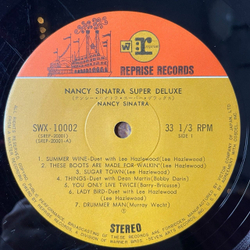 Винтажная виниловая пластинка LP Nancy Sinatra Super Deluxe (Japan 1970) (Obi) Summer Wine