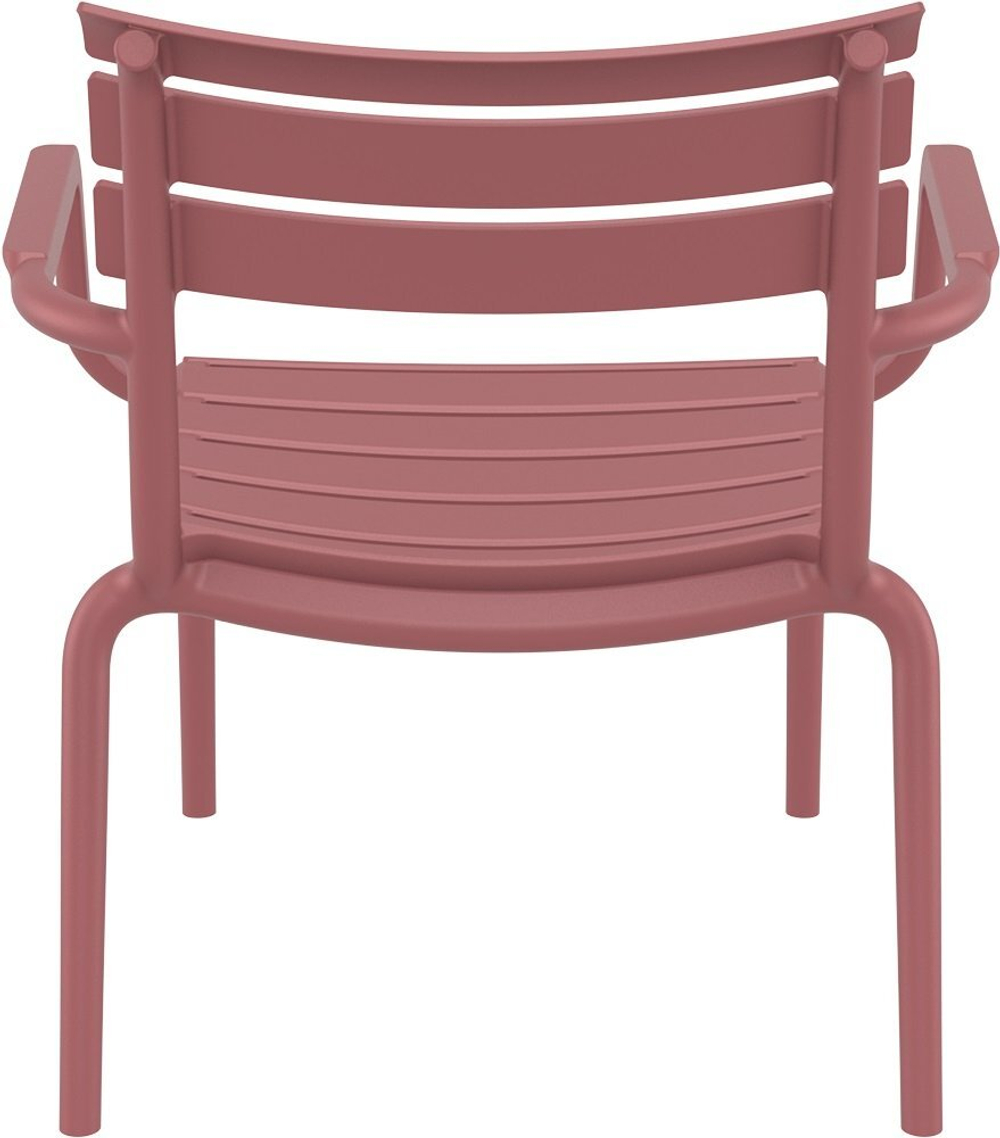 Кресло лаунж пластиковое Siesta Contract Paris Lounge, марсала