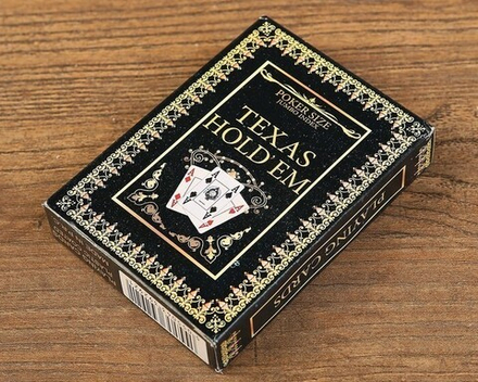 Игральные карты Texas Holdem (черные)