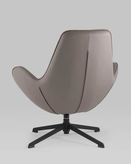 Кресло TopChairs Ostra экокожа серый