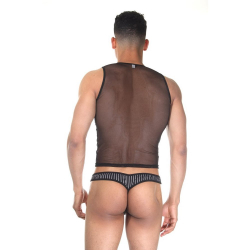 Мужской комплект 2 в 1: майка и стринги черный LaBlinque LB15403