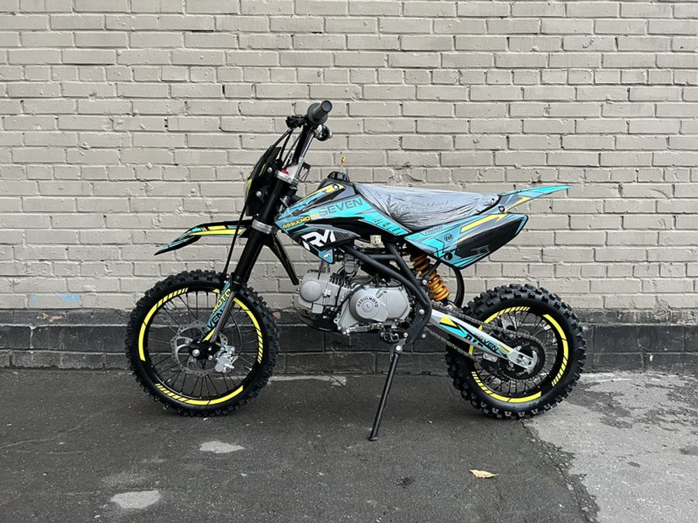 Питбайк Regulmoto SEVEN электростартер, Синий/Желтый