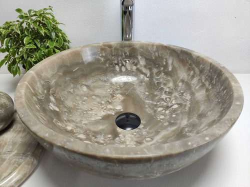 Раковина из оникса Bowl Grey Medium TinLip BO-60977 45*45*17