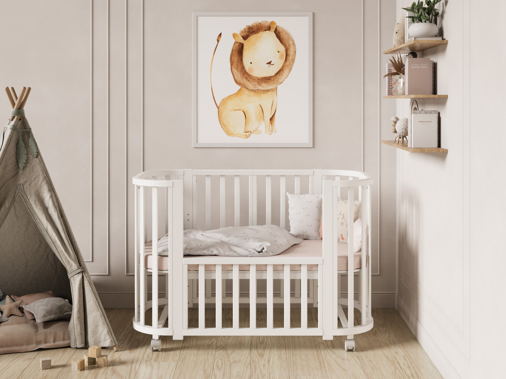 Кроватка детская Incanto Nova Lux c наклоном дна цвет белый