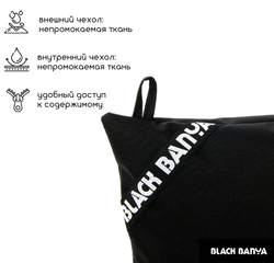 Непромокаемая подушка для бани и сауны Black Banya 50x20