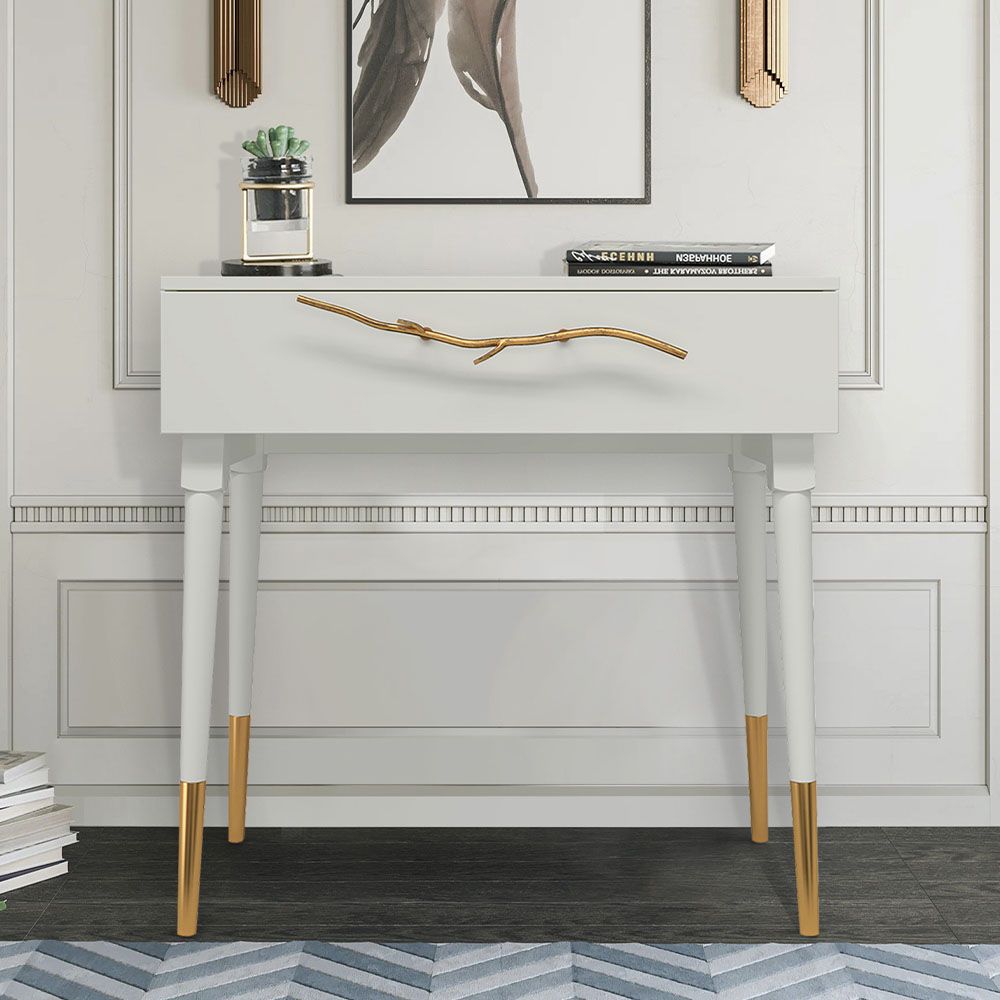 Консоль Арт Колор matte Стайл Голд Белый опал матовый