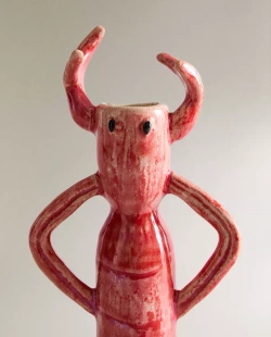 ZARA HOME ПОДСВЕЧНИК В ФОРМЕ ЛОБСТЕРА, РОЗОВЫЙ