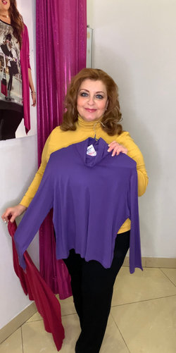 Вискозная водолазка с горловиной-гольфик