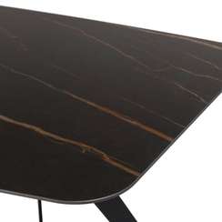 Обеденный стол Scarlet 160х80 см, черная керамика
