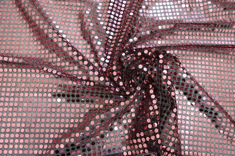 Трикотаж с пайетками пыльно-розовый