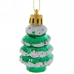 Ёлочные игрушки «Ёлочки микс цветов» 6*3,5см (набор 4шт)