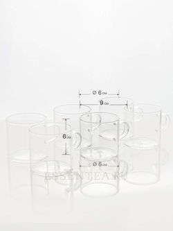 чашка стеклянная 100 мл размеры