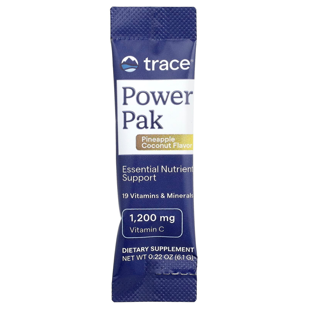 Trace, Power Pak, ананас и кокос, 30 пакетиков по 6,1 г (0,22 унции)
