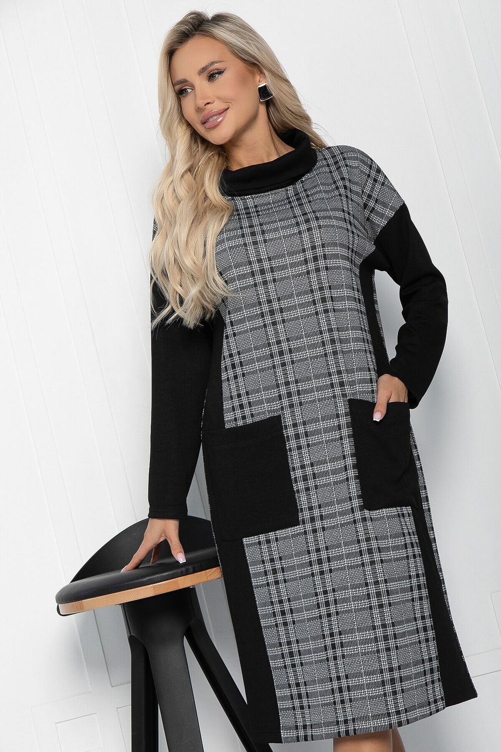 Платье Брэтта (серо-черное) П11357 LT Collection