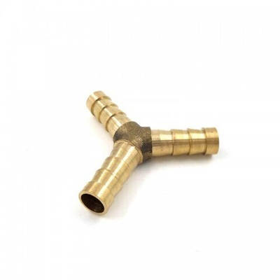 Тройник латунный Y-образный 6 мм (соединение "елочка")